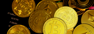 coins with cryptocurrencies names on them